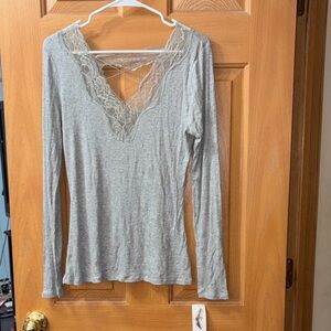 Trendy Brand New Jessica Simpson Long Sleeve Top with Lace Detail🔥